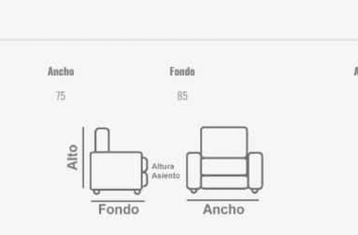 Dimensiones Butaca MAO