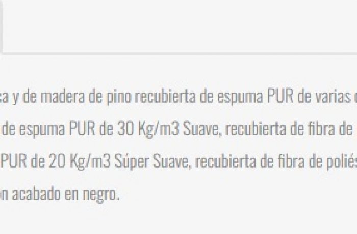 Descripción sillón MAEL