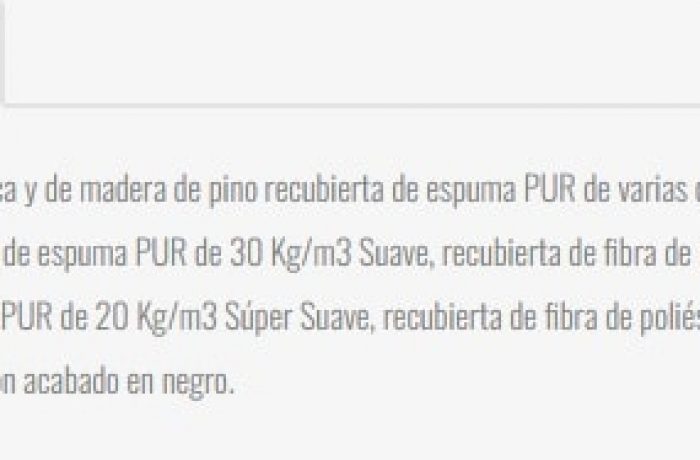 Descripción sillón MAEL